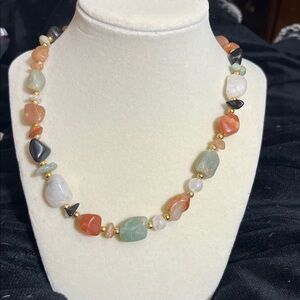 Elegant Multicolor Gemstone Necklace
